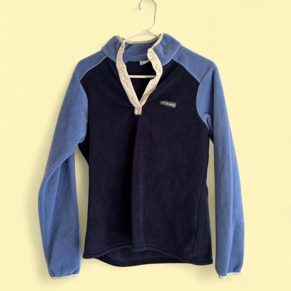 Columbia navy blue fleece pullover